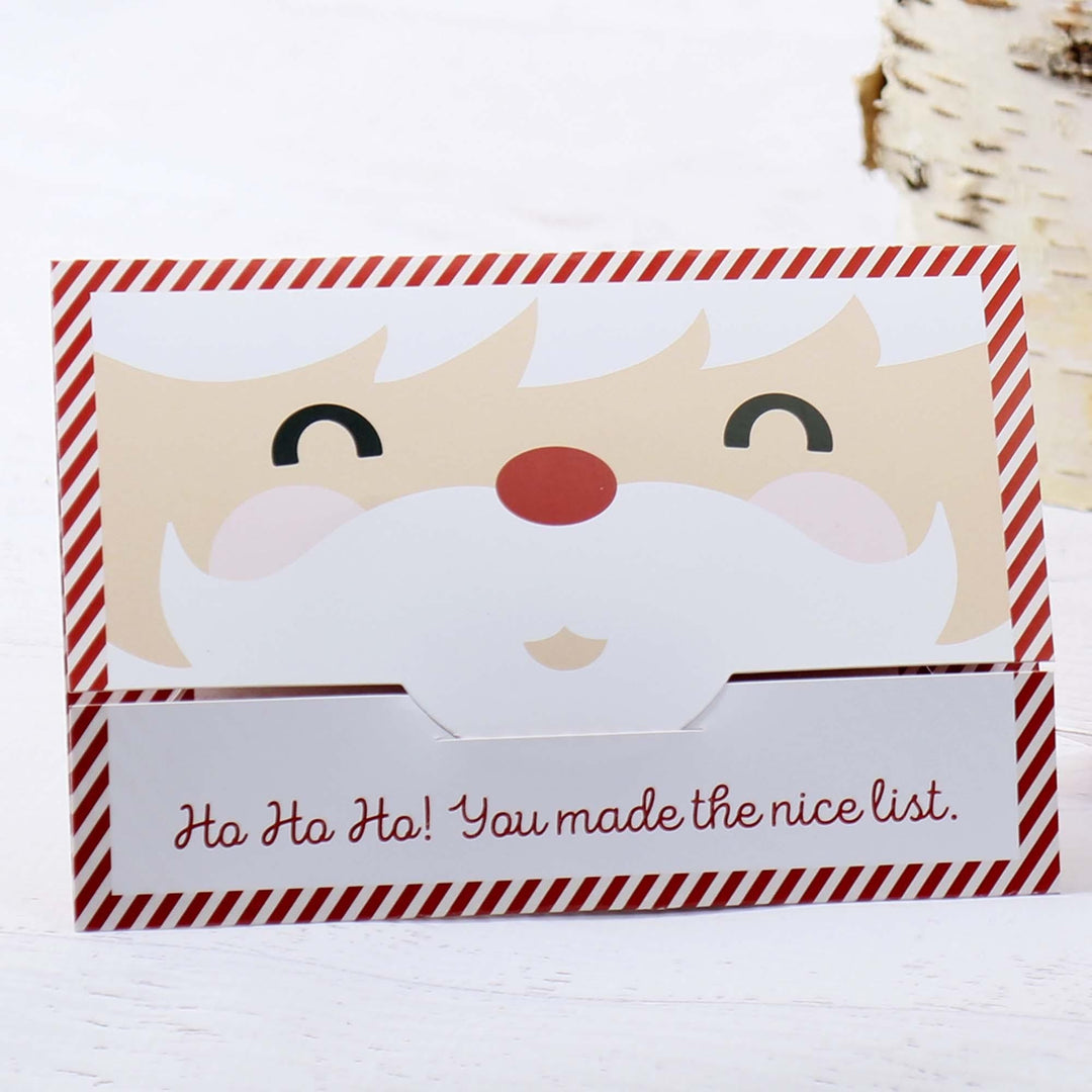 Jolly Santa Claus - Set of 8 Christmas Money And Gift Card Holders