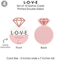 Bride Squad - 4 Rose Gold Bridal Shower or Bachelorette Party Games - 10 Cards Each - Who Knows The Bride Best, Bride or Groom Quiz, What's in Your Purse and Love - Gamerific Bundle