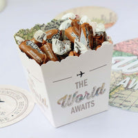 World Awaits - Party Mini Favor Boxes - Travel Themed Graduation Party Treat Candy Boxes - Set of 12
