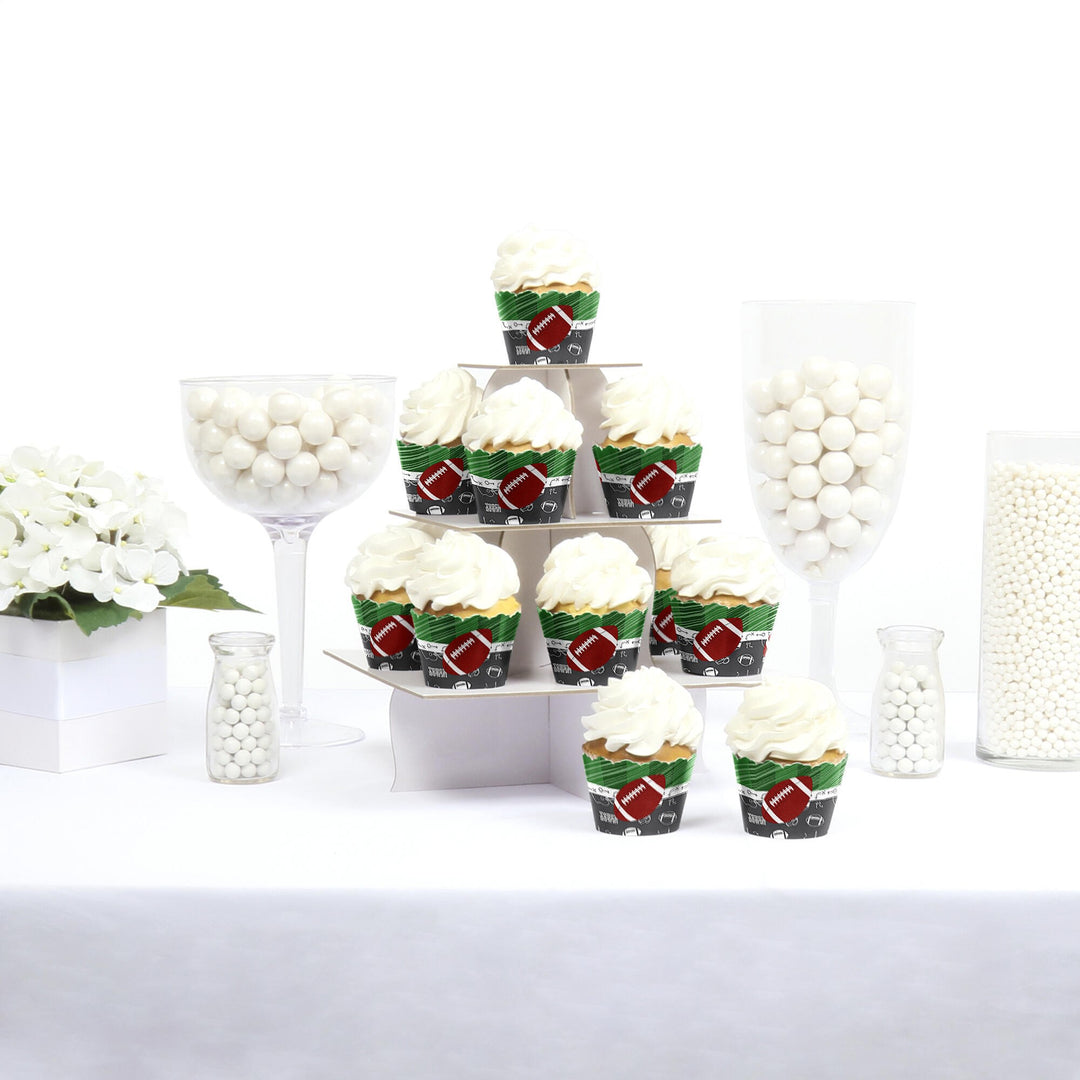 End Zone - Football - Baby Shower Decorations - Party Cupcake Wrappers - Set of 12