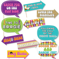Funny 70's Disco - 10 Piece Photo Booth Props Kit