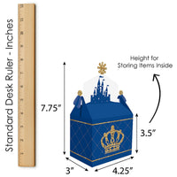 Royal Prince Charming - Treat Box Party Favors - Baby Shower or Birthday Party Goodie Gable Boxes - Set of 12