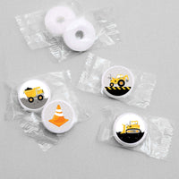 Dig It - Construction Party Zone - Baby Shower or Birthday Party Round Candy Sticker Favors - Labels Fit Hershey's Kisses (1 sheet of 108)