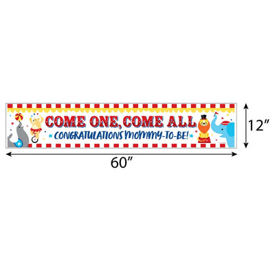 Carnival - Step Right Up Circus - Carnival Themed Baby Shower Decorations Party Banner