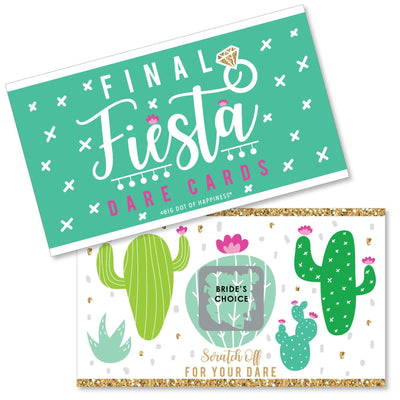 Final Fiesta - Last Fiesta Bachelorette Party Game Scratch Off Dare Cards - 22 Count