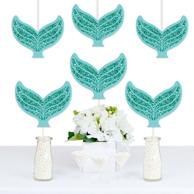 Let's Be Mermaids - Tail Decorations DIY Baby Shower or Birthday Party Essentials - Set of 20