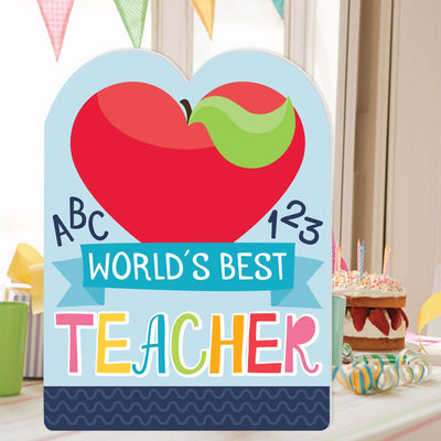 Teacher Appreciation - First Day of School Giant Greeting Card - Big Shaped Jumborific Card - 16.5 x 22 inches