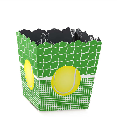You Got Served - Tennis - Party Mini Favor Boxes - Baby Shower or Tennis Ball Birthday Party Treat Candy Boxes - Set of 12