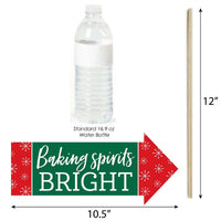 Funny Gingerbread Christmas - Gingerbread Man Holiday Party Photo Booth Props Kit - 10 Piece