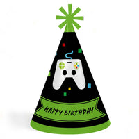 Game Zone - Cone Happy Birthday Party Hats for Kids and Adults - Set of 8 (Standard Size)