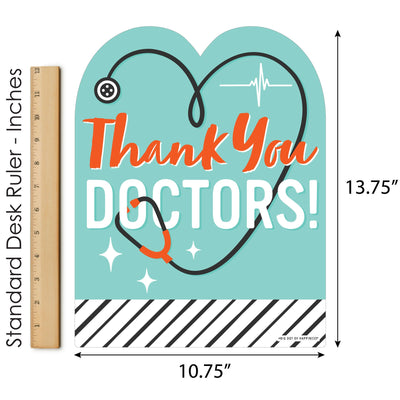 Thank You Doctors - Outdoor Lawn Sign - Doctor Appreciation Week Yard Sign - 1 Piece