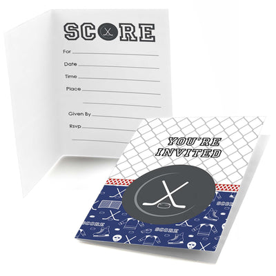Shoots & Scores! - Hockey - Fill in Party Invitations - 8 ct