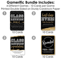Reunited - 4 School Class Reunion Party Games - 10 Cards Each - Gamerific Bundle