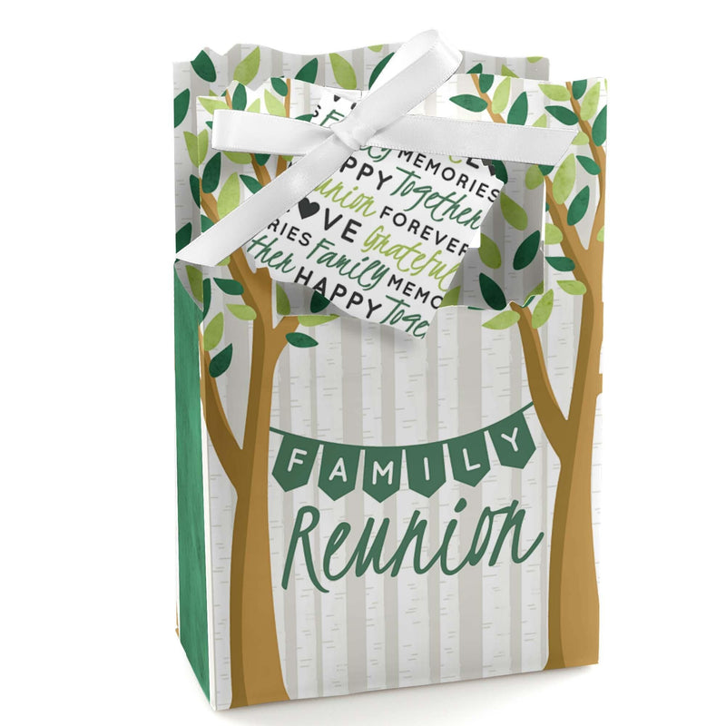 Family Tree Reunion - Family Gathering Party Favor Boxes - Set of 12