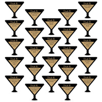Drink If Game - Martini Glass - Fun Drinking Game Cards - 24 Count