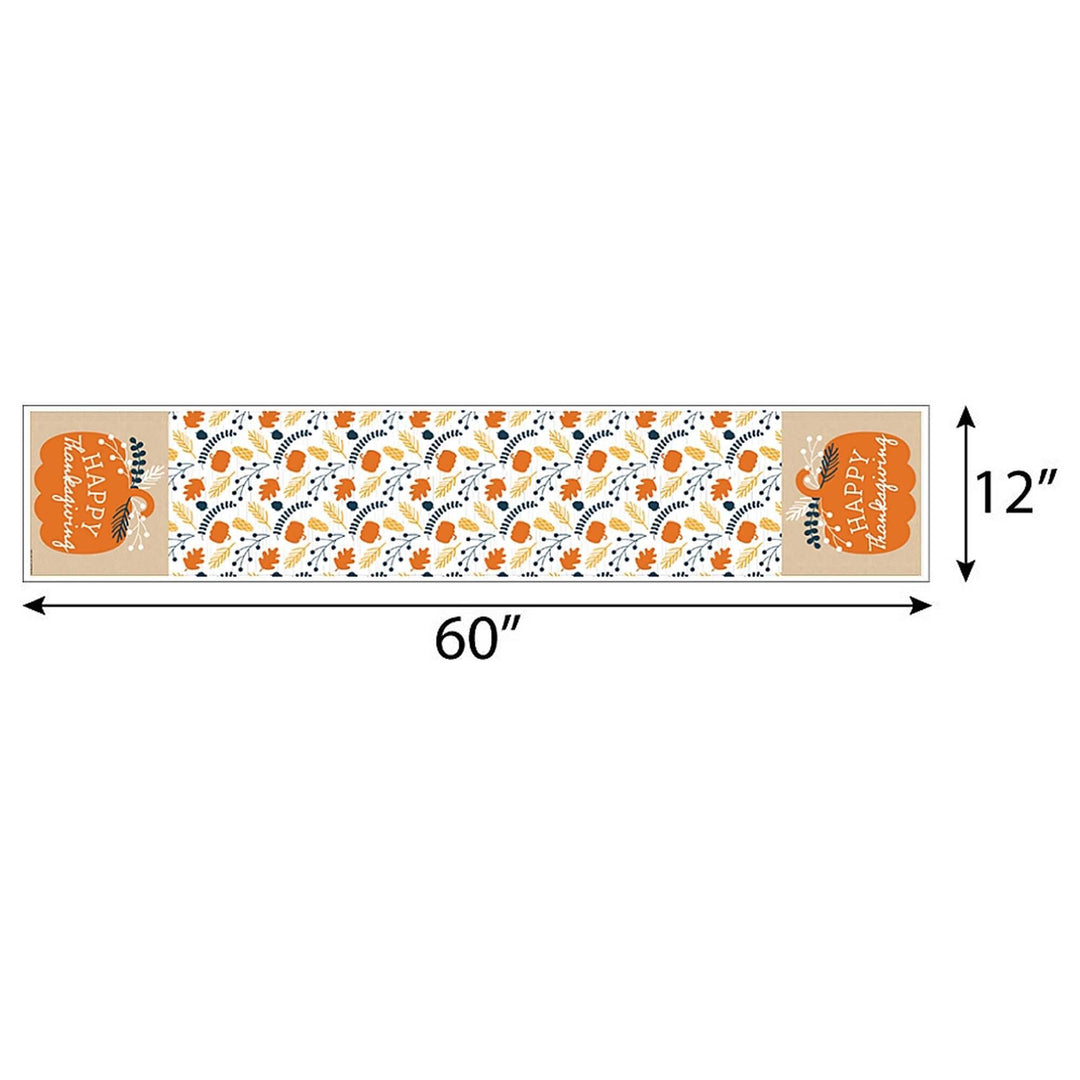 Happy Thanksgiving - Petite Fall Harvest Party Paper Table Runner - 12" x 60"