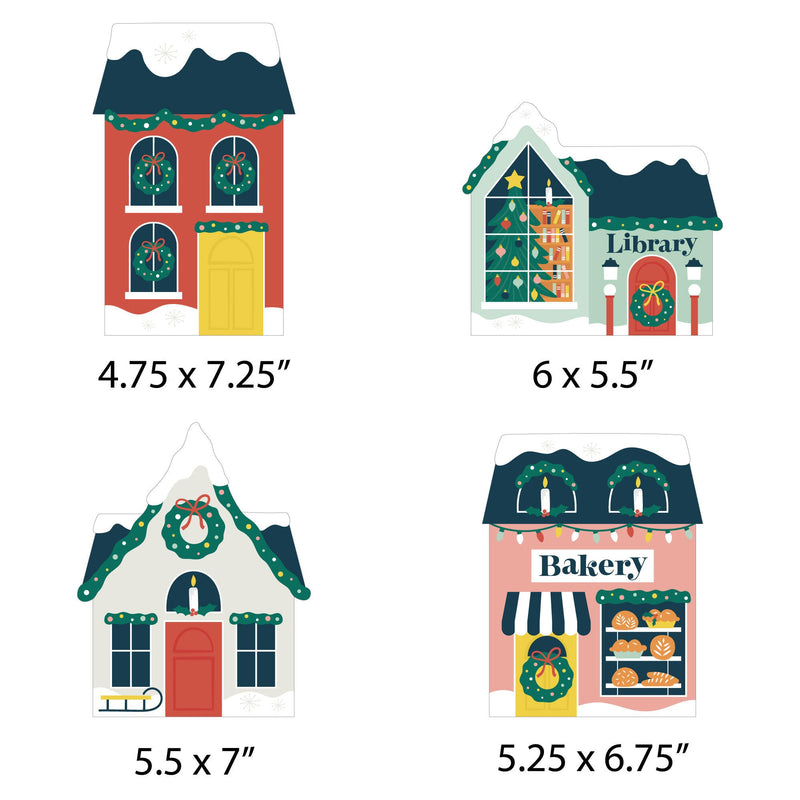Christmas Village - Decorations DIY Holiday Winter Houses Essentials - Set of 20