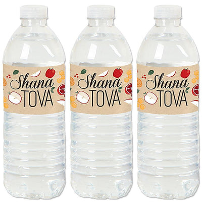 Rosh Hashanah - Jewish New Year Water Bottle Sticker Labels - Set of 20