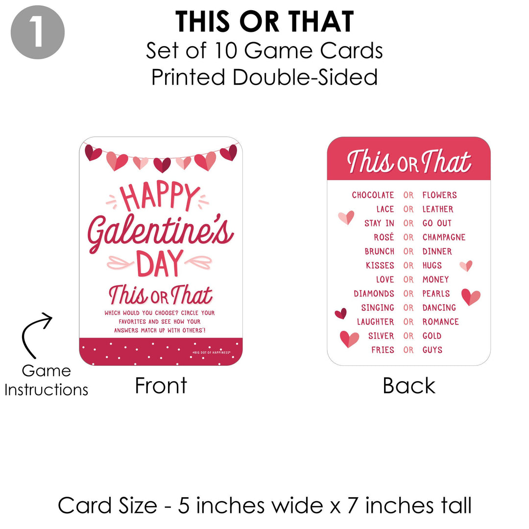 Happy Galentine's Day - 4 Valentine's Day Party Games - 10 Cards Each - Gamerific Bundle