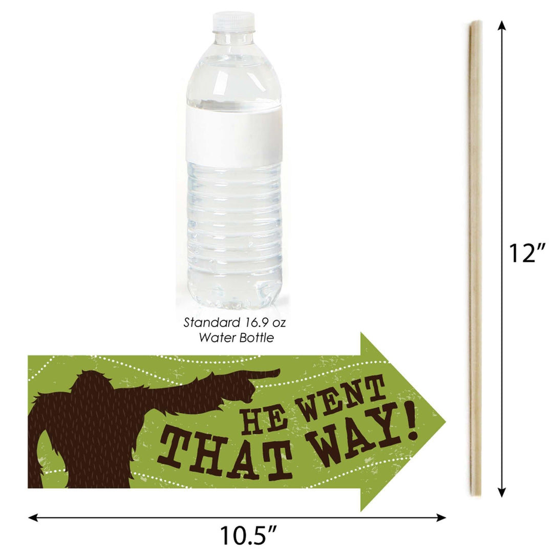 Funny Sasquatch Crossing - 10 Piece Bigfoot Party or Birthday Party Photo Booth Props Kit