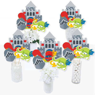 Calling All Knights and Dragons - Medieval Party or Birthday Party Centerpiece Sticks - Table Toppers - Set of 15