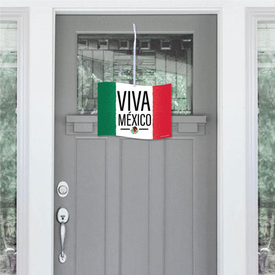 Viva Mexico - Hanging Porch Mexican Independence Day Party Outdoor Decorations - Front Door Decor - 1 Piece Sign