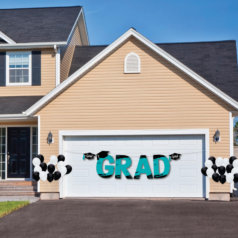 Teal Grad - Best is Yet to Come - Large Turquoise Graduation Party Decorations - GRAD - Outdoor Letter Banner
