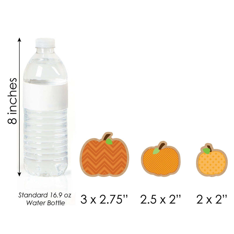 Pumpkin Patch - Dessert Cupcake Toppers - Fall, Halloween or Thanksgiving Party Clear Treat Picks - Set of 24