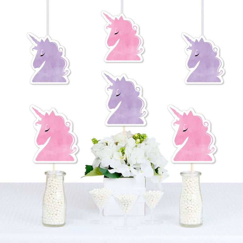 Rainbow Unicorn - Decorations DIY Magical Unicorn Baby Shower or Birthday Party Essentials - Set of 20