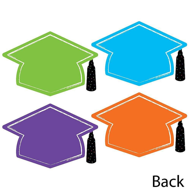 Hats Off Grad - Grad Cap Decorations DIY Graduation Party Essentials - Set of 20