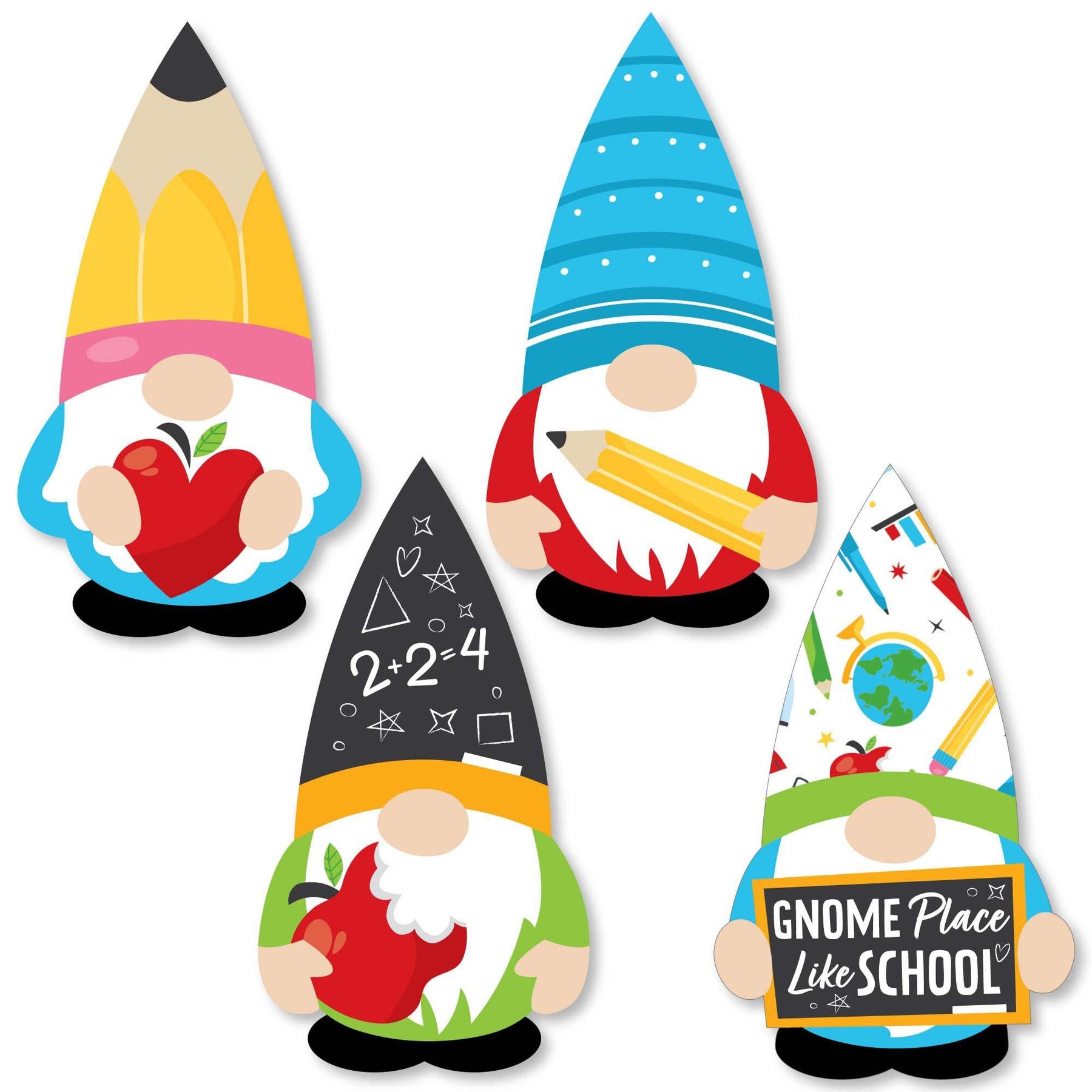 Big Dot Of Happiness School Gnomes - Paper Straw Decor - Teacher