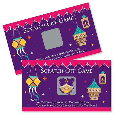 Happy Diwali - Festival of Lights Party Scratch Off Cards - 22 Cards