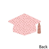 Rose Gold Grad - Grad Cap Decorations DIY Graduation Party Essentials - Set of 20