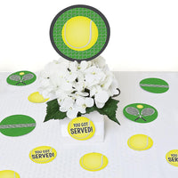 You Got Served - Tennis - Baby Shower or Birthday Party Giant Circle Confetti - Party Decorations - Large Confetti 27 Count