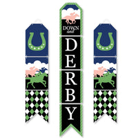 Kentucky Horse Derby - Hanging Vertical Paper Door Banners - Horse Race Party Wall Decoration Kit - Indoor Door Decor