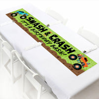 Smash and Crash - Monster Truck - Happy Birthday Boy Birthday Party Decorations Party Banner