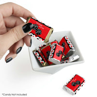 Las Vegas - Mini Candy Bar Wrapper Stickers - Casino Party Small Favors - 40 Count