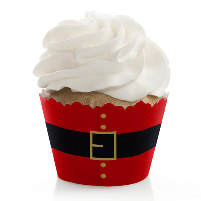 Jolly Santa Claus - Christmas Party Decorations - Party Cupcake Wrappers - Set of 12