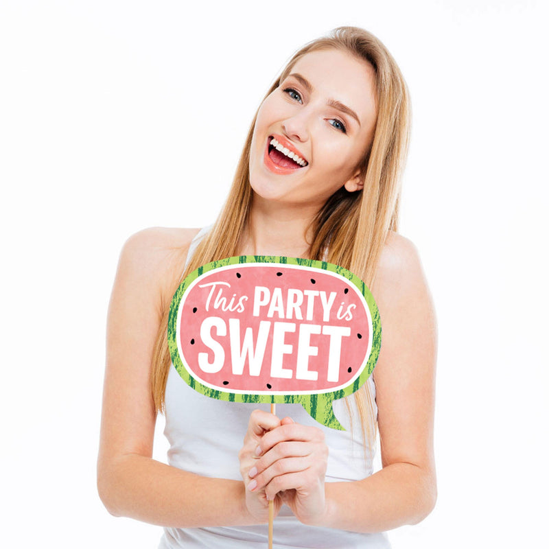 Funny Sweet Watermelon - Fruit Party Photo Booth Props Kit - 10 Piece