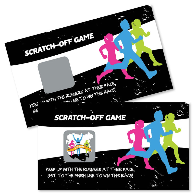Set The Pace - Running - Track, Cross Country or Marathon Party Scratch Off Cards - 22 Cards