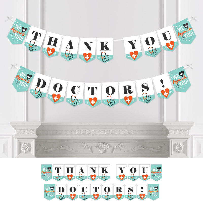 Thank You Doctors - Doctor Appreciation Week Bunting Banner - Party Decorations - Thank You Doctors