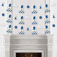 1st Birthday Royal Prince Charming - First Birthday Party DIY Decorations - Clothespin Garland Banner - 44 Pieces