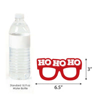 Jolly Santa Claus Glasses and Masks - Paper Card Stock Christmas Party Photo Booth Props Kit - 10 Count