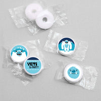 Yeti to Party - Abominable Snowman Party or Birthday Party Round Candy Sticker Favors - Labels Fit Hershey's Kisses - 108 ct