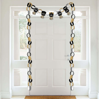 Happy Retirement - 90 Chain Links and 30 Paper Tassels Decoration Kit - Retirement Party Paper Chains Garland - 21 feet