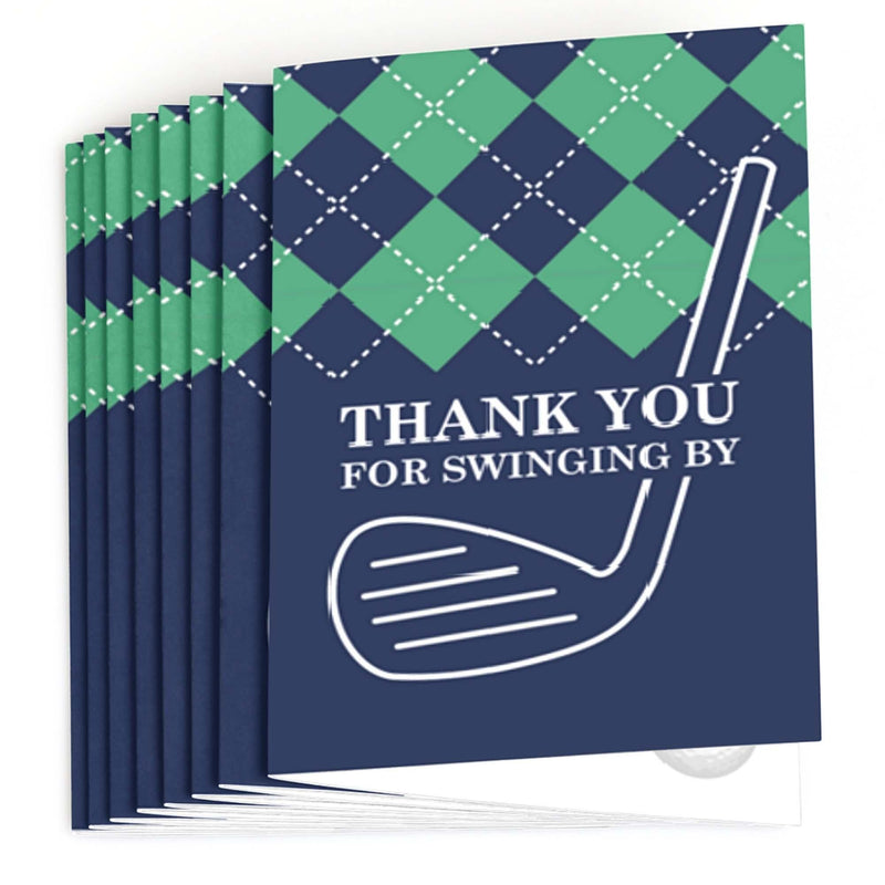 Par-Tee Time - Golf - Birthday or Retirement Party Thank You Cards - 8 ct