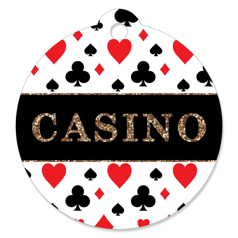 Las Vegas - Casino Party Favor Gift Tags (Set of 20)