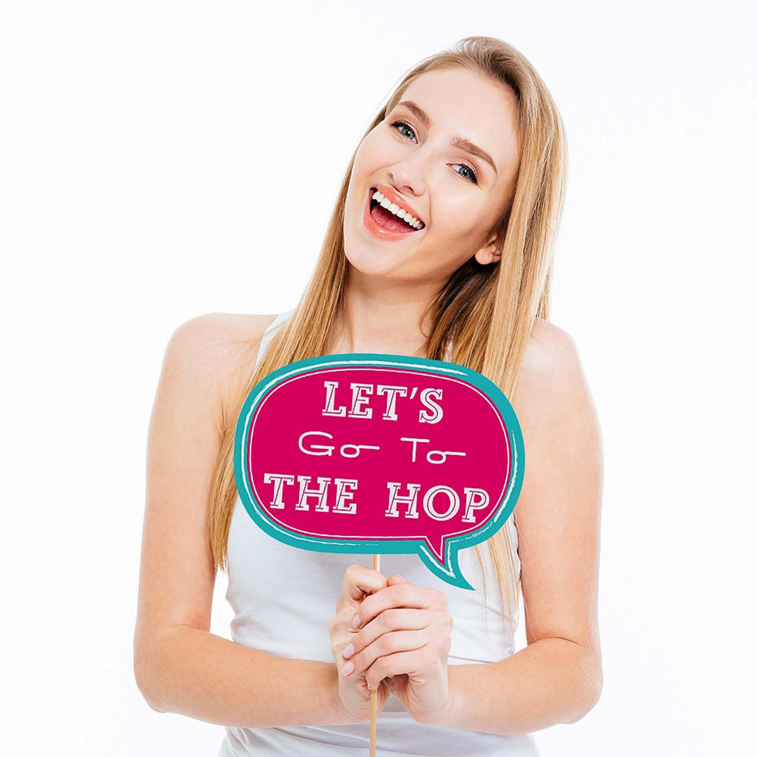 Funny 50's Sock Hop - 10 Piece Photo Booth Props Kit