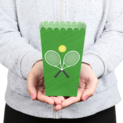 You Got Served - Tennis - Baby Shower or Tennis Ball Birthday Party Favor Popcorn Treat Boxes - Set of 12