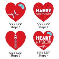 Happy Heartiversary - Hearts Decorations DIY CHD Awareness Essentials - Set of 20